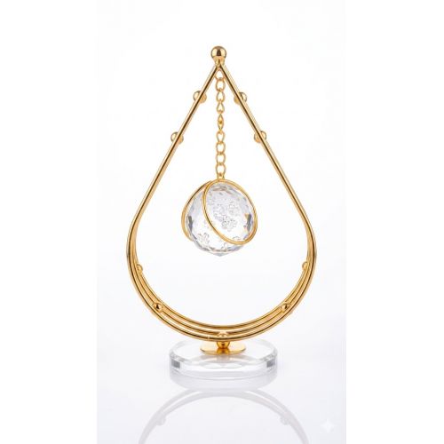 Golden leaf Decor with Crystal Ball Table Top